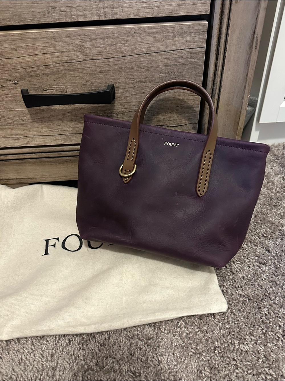 Fount Bellfield Crossbody in the color Fig Like New Used Once